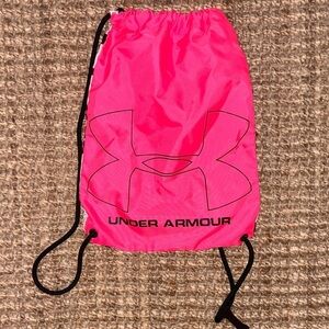 Under Armour Neon Pink Gym drawstring bag